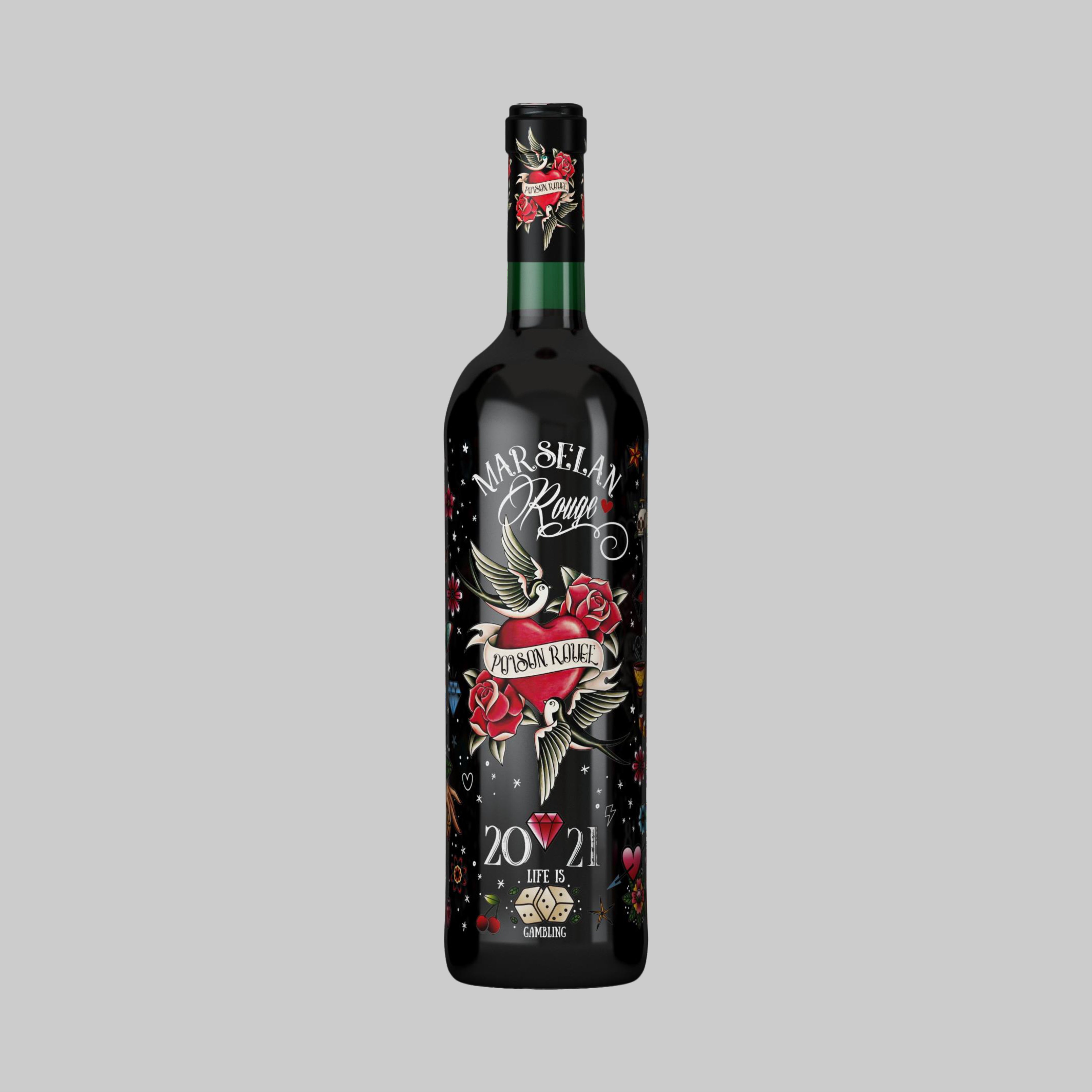 Vignobles Vellas Poison Rouge Marselan Pays d'Oc 2021 750ml 13.5% - Time2Drink